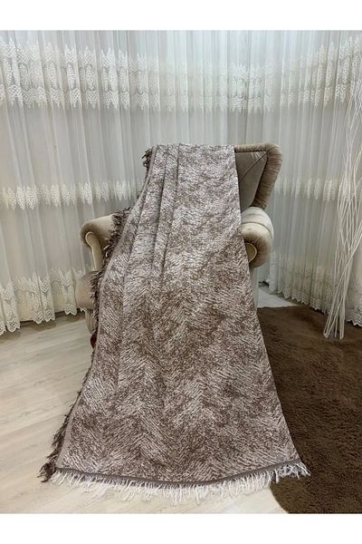 Özlü Home Памучен диван Kolkapatan - Калъф за разтегателен диван 170x320, тъмнокафяв, неплъзгащ се