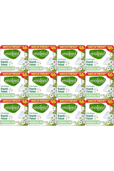 Molped Pure&Soft Sanitary Pad Normal 552 (12Pk*46) Piece Mega Pk