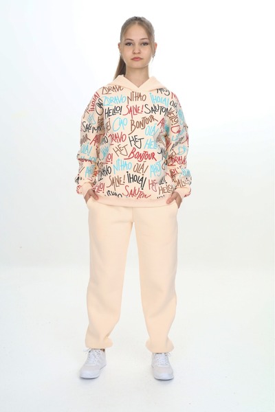 Toontoy Κοριτσίστικο Σετ Φόρμας Bonjour με κουκούλα