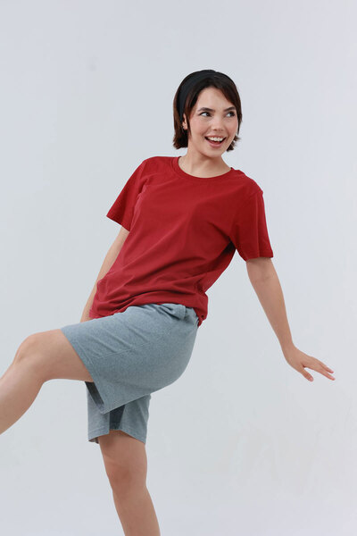 TKT Kadın Oversize Kalıp Şort Bermuda Rahat Kalıp