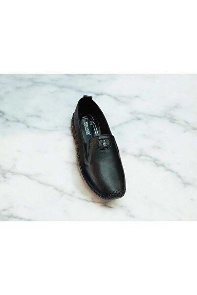 Voyager KADIN İÇ VE DIŞ HAKİKİ DERİ BAĞCIKSIZ POLİ TABAN ORTOPEDİK GÜNLÜK AYAKKABI