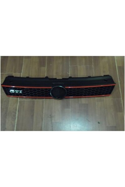 Genel Markalar Volkswagen Polo Ön Panjur Çift Kırmızı Çizgili Saten Siyah GTİ...