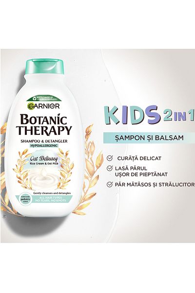 Garnier Garnier Botanic Therapy Kids Oat Delicacy 2-in-1 Shampoo with Organic Oat Milk