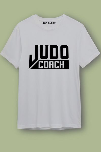 TOP GLORY Αθλητικό μπλουζάκι με στάμπα Judo Coach Αθλητικό μπλουζάκι