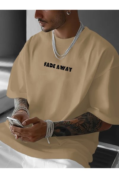 LOTS MODA Gradient Eye Printed T-Shirt with Lham - Eye-Catching Graphic T-Shirt'El Anay' Lettering, Breathable and Stretchy