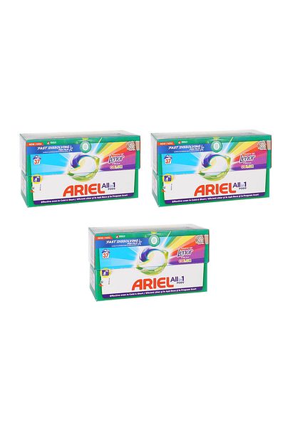 Ariel All In One Capsules, Detergent Capsule, Touch Of Lenor Color, 111 Washes