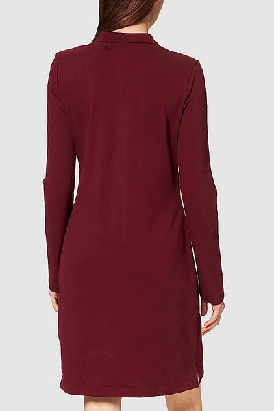 Tommy Hilfiger Rochie mini Tommy Hilfiger cu logo discret Rosu Bordo S INTL
