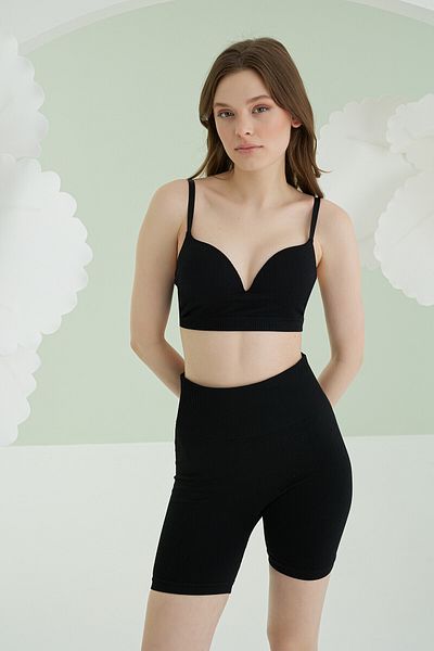 NBB Black Seamless High Waist Short Leggings