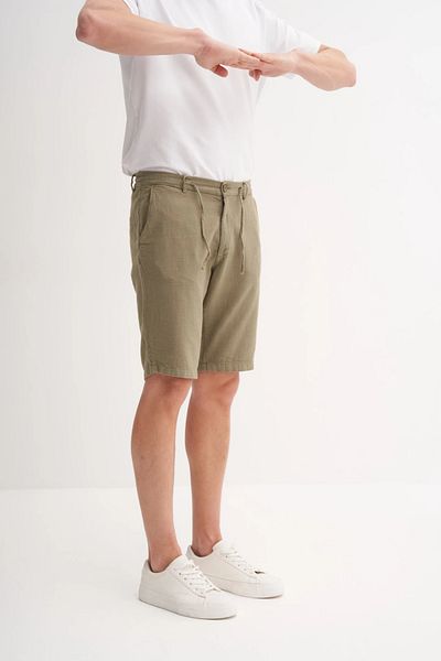 Cazador Ανδρικό σορτς βερμούδας Jazz 6108 Raw Linen Lace-Up