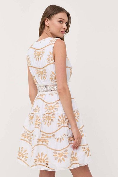 Guess Guess flared dress with V-neck Nadia W3YK57 White M INTL