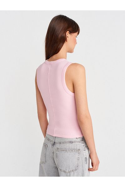 Dilvin 21059 Corded Top-Powder Pink