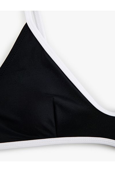 Koton Piping U-Neck Sports Bralette Bikini Top
