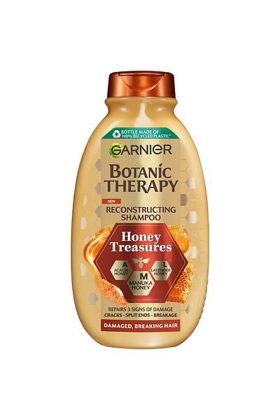 Garnier Botanic Therapy Honey & Beeswax Shampoo For Damaged Hair Prone To Breakage, 250ml