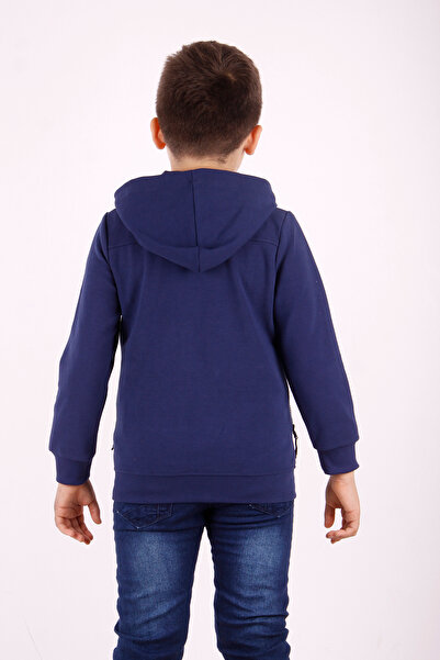 Toontoy Cardigan asimetric cu fermoar și buzunare pentru băieți croială