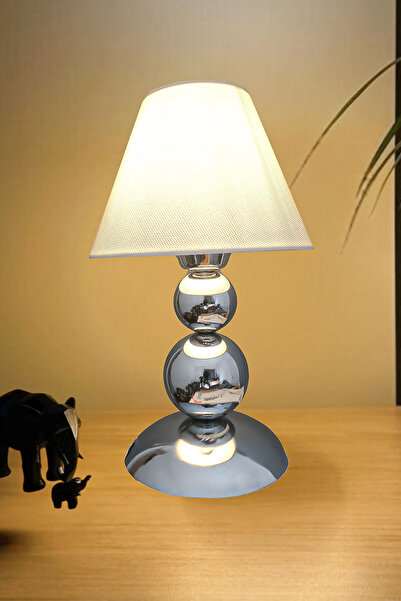 Fer Avize Nesrin Table Lamp Modern Design Wired Lampshade Night Light with Fabric Hat