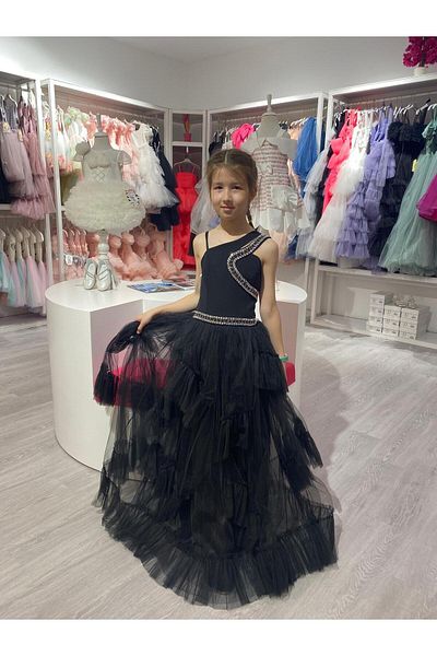 Erkut Girl's Evening Dress 10-15 Years Old Black