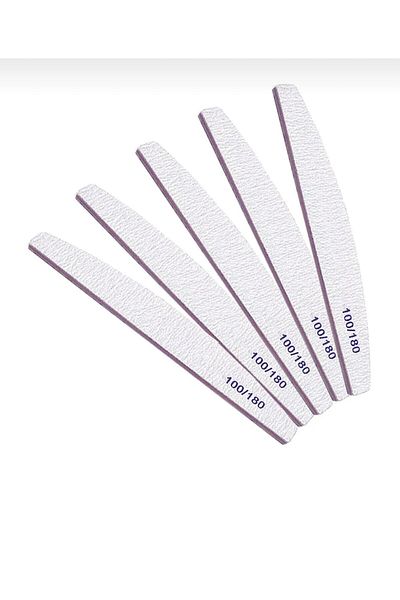 Anıl Gel Polish Prosthetic Nail -Paper File for Permanent Nail Polish-Manicure/Pedicure 5 Li Files with 100/180 Grit