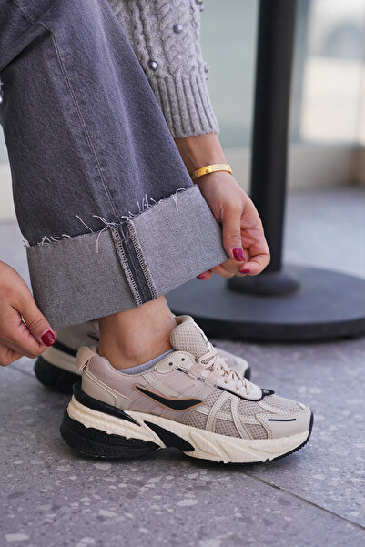 SOLAZER Μπεζ Γυναικείο Sneaker - καθημερινά αθλητικά παπούτσια