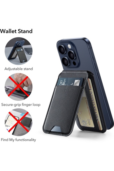 ESR iPhone Standlı Cüzdan Halolock Magsafe Wallet - Kahve