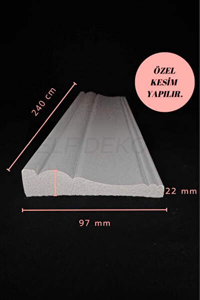 ELF DEKOR Dekoratif Boyanabilir 1 Adet 9 cm Polistren Süpürgelik