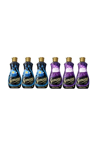 Semana Pack of 3 X Dreamy Night Fragrances and 3 X Midnight Blue Fabric Conditioners