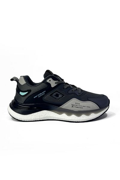 SOLAZER Pantofi sport negri cu piatră afumată pentru bărbați, pantofi sport casual 042