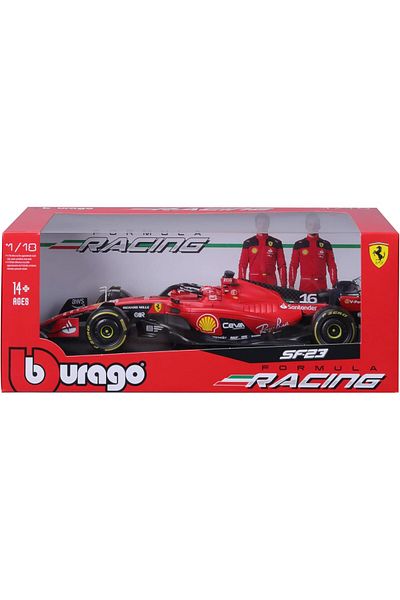 BBURAGO Ferrari Racing-2023 Season Car With Helmet 1:18 Scale 18-16812#55