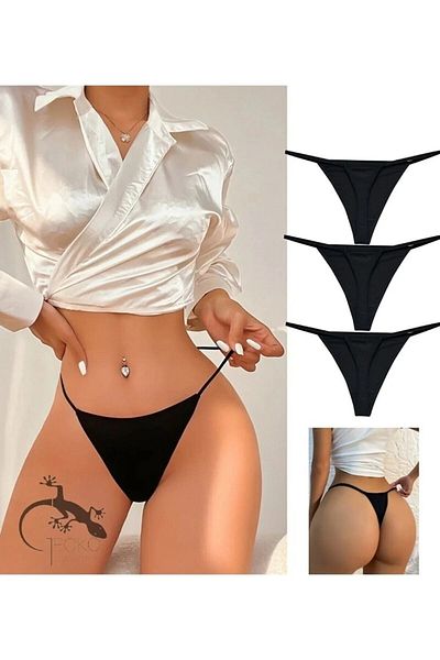 yokyokcollection String Thong Rope Elastic Women's Fantasy Thong 3 Pieces