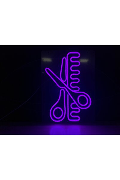 Disa Neon LED Duvar Dekoratif Aydınlatma -Berber, 15x30cm-