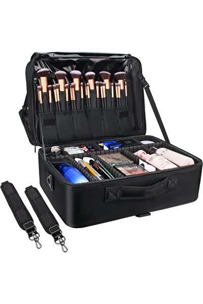 TECOS Geanta textila de voiaj pentru cosmetice, Tecos, dimensiuni 40x29x13 cm, fermoar dublu