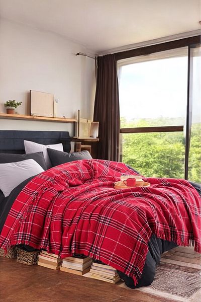 pepuza Cotton Blanket - Nordic Cozy Red Personality