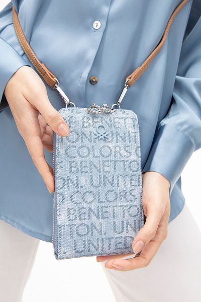 United Colors of Benetton Portofel de dama Benetton Denim-albastru-a.camel Bnt938