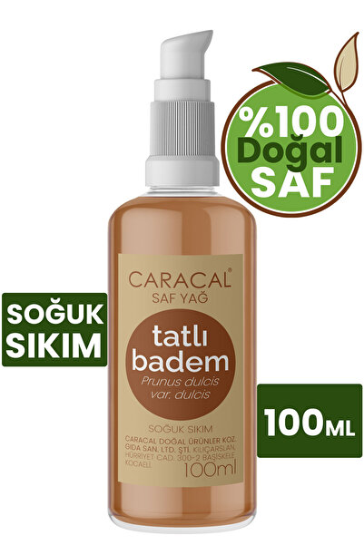 caracal 100ml Saf Soğuk Sıkım Saf Badem Yağı Tatlı Badem Yağı Doğal Katkısız