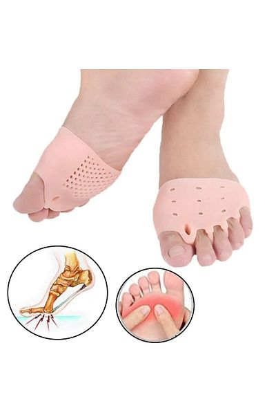 Ecosell Silicone Toe 5 Finger Separator Protector Toe Liner Snap-On 1 Pair