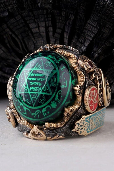 Diriliş Takı Manevi Güç Süleyman Mührü Gümüş Yüzük