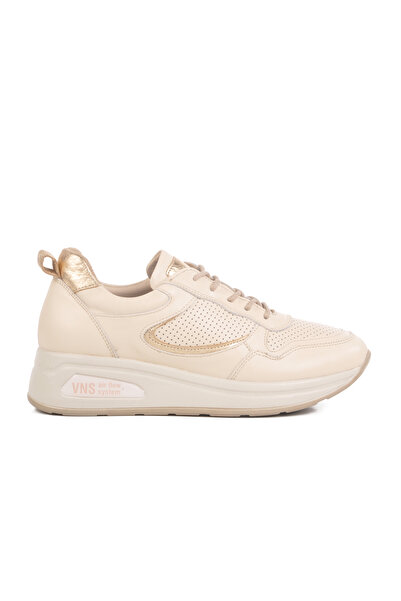 Venüs Beige Air Flow Genuine Leather Women's Casual Shoes 2216654 Y Z