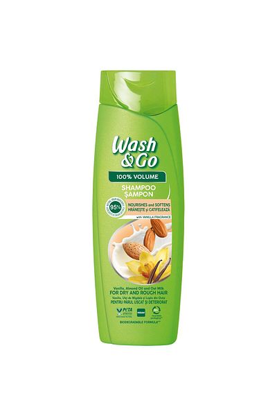 WASH&GO Sampon Wash & Go cu extract de vanilie