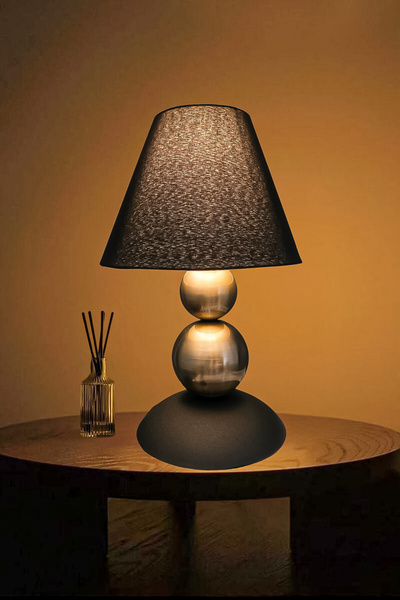 Fer Avize Nesrin Table Lamp Modern Design Wired Lampshade Night Light with Fabric Hat