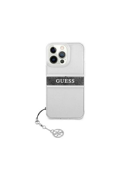 REDz Accessories Carcasă Guess Charms, compatibilă cu iPhone 13, silicon, transparentă