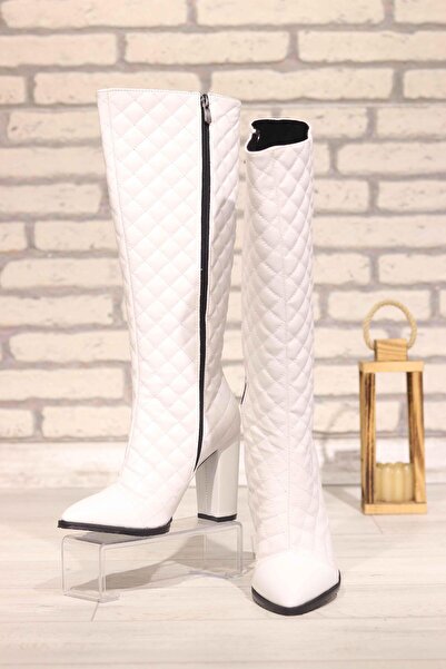 DERİ KABUSU Cizme de damă matlasate 0177