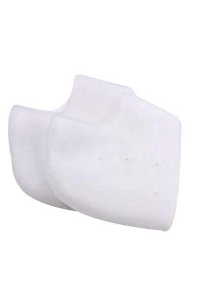 Ecosell Silicone Heel Brace Heel Liner Heel Spur Heel Crack 1 Pair White