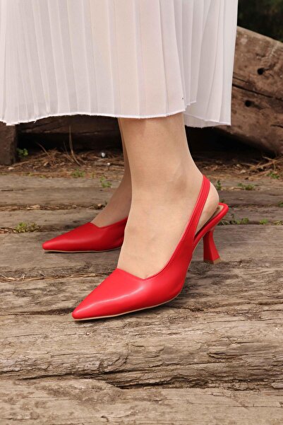 DERİ KABUSU Pantofi cu toc cu spatele deschis 502