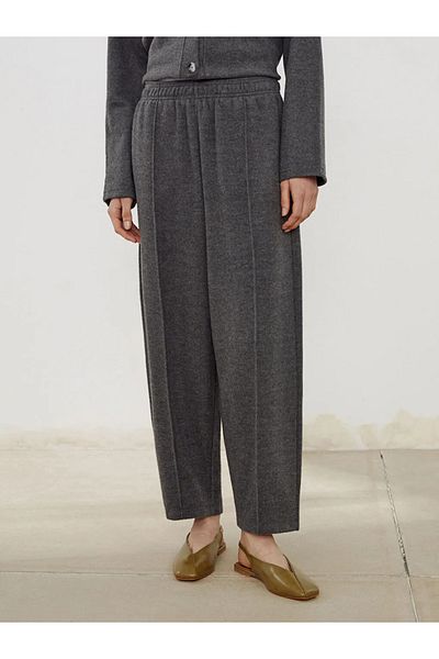 LC Waikiki Lcw Vision Anthracite Women's Knitwear Pants with Elastic Waist