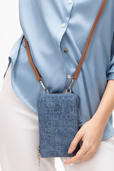 United Colors of Benetton Portofel de damă Benetton Denim-lacı-camel Bnt938