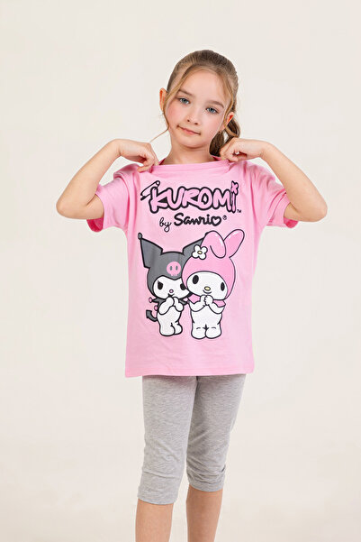 DMB BOYS & GIRLS Kuromi by Sanrio Cute Character εμπριμέ μπλουζάκι και ελαστι...