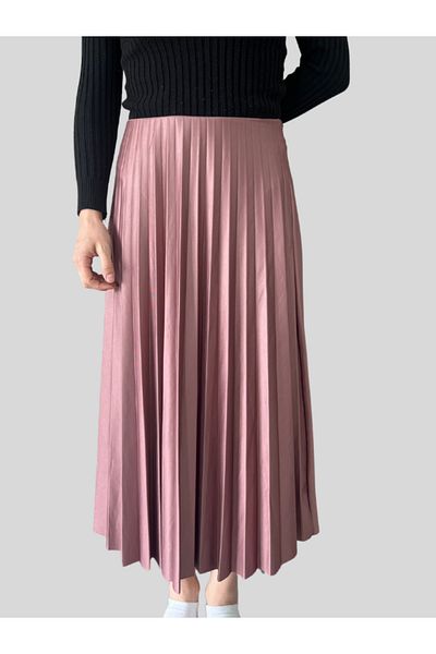 Damla Long Pleated Skirt High Waist