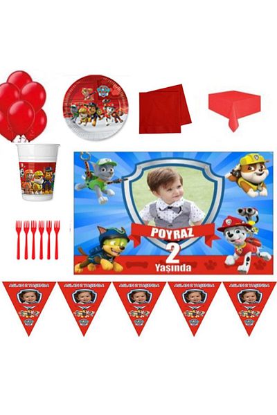 Hayaller Dükkanı Σετ πάρτι PAW Patrol για 8 άτομα με δώρο ανδρικά στολίδια γενεθλίων-