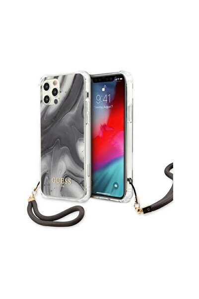 REDz Accessories Carcasă Guess, compatibilă cu iPhone 12/12 Pro, silicon, gri