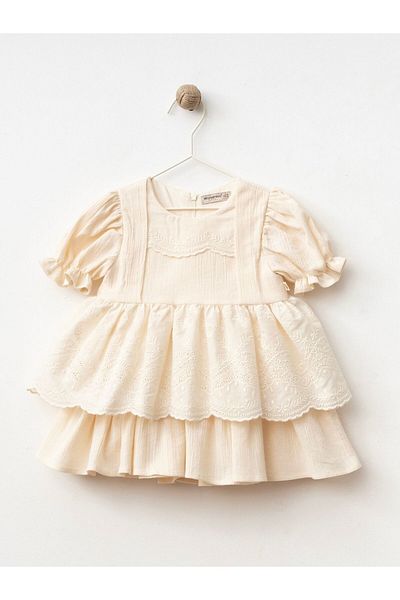 Cherrys Bebek Cotton Crinkle Brode Dress