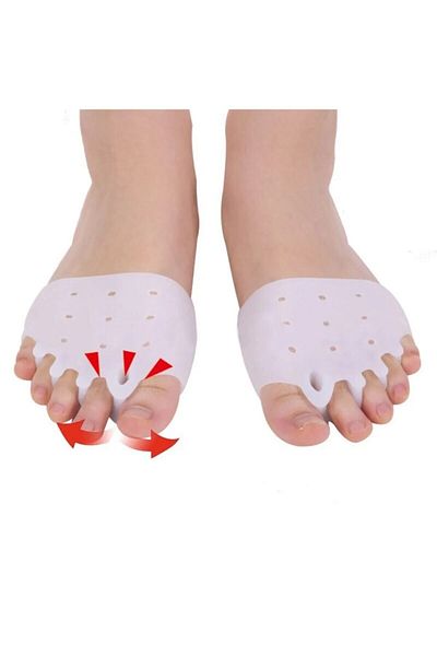 Ecosell Silicone Toe 5 Finger Separator Protector Toe Liner Snap-On 1 Pair
